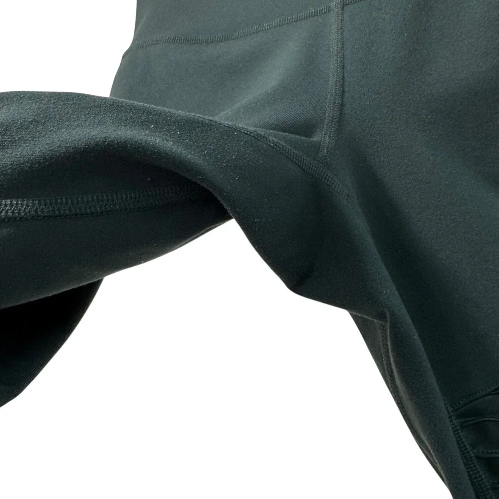 ALO Yoga Moto Leggings High Waist Ribbed Olive Green Athletic‎ Activewear